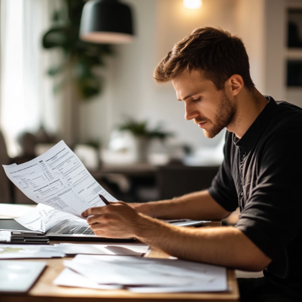 Tax professional preparing tax returns