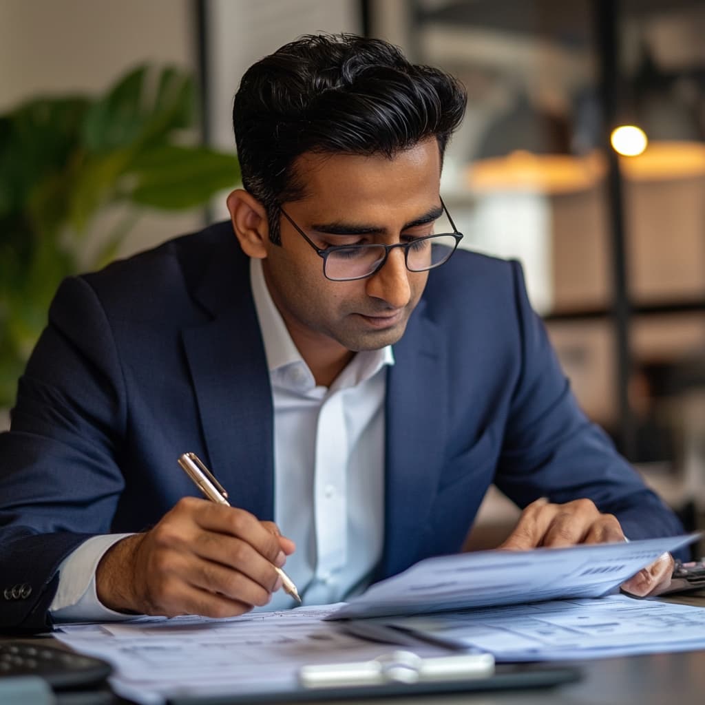 Tax expert consulting with a client